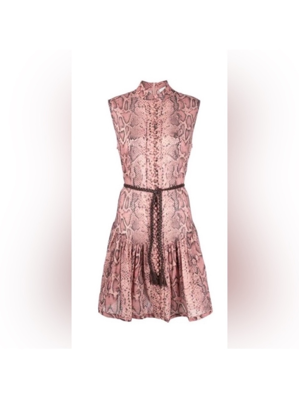 Zimmermann Snake Print Sleeveless Mini Dress